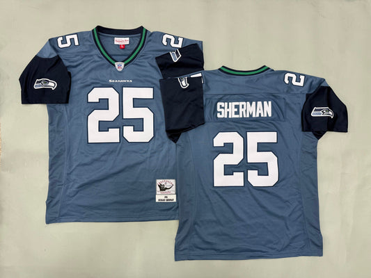 Mens Richard Sherman#25 Seattle Seahawks  Vintage Throwback Jersey