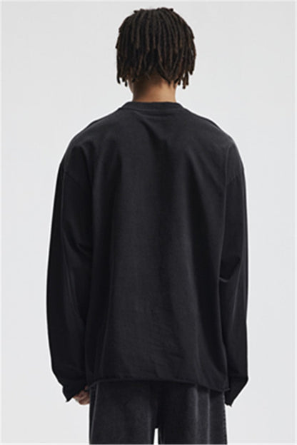 275GSM Distressed Spray Washed Long Sleeve
