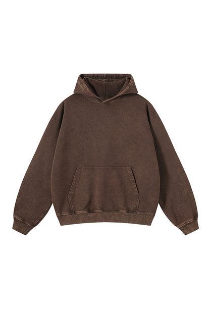 100% Cotton 420GSM Washed Vintage Hoodie