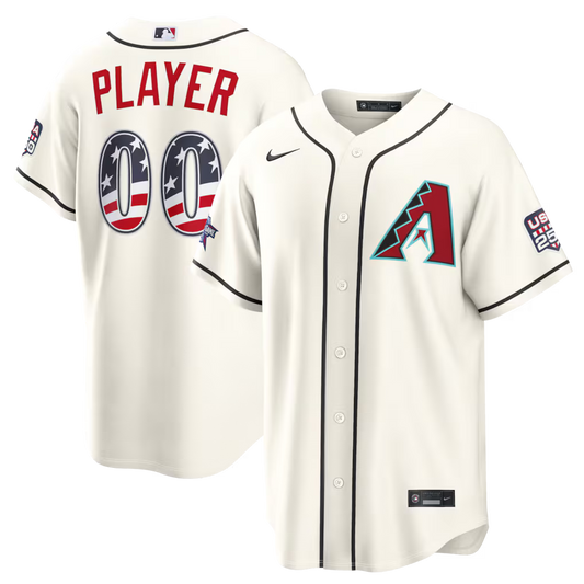 Custom Arizona Diamondbacks 2026 All-Star Edition Stars & Stripes Stadium Jersey - Cream