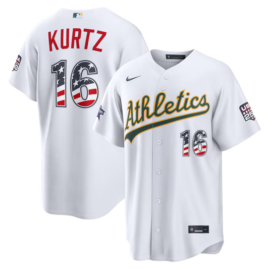 2026 All-Star Edition Stars & Stripes Athletics Nick Kurtz Stadium Jersey - White