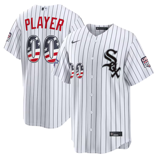 Custom Chicago White Sox 2026 All-Star Edition Stars & Stripes Stadium Jersey - White