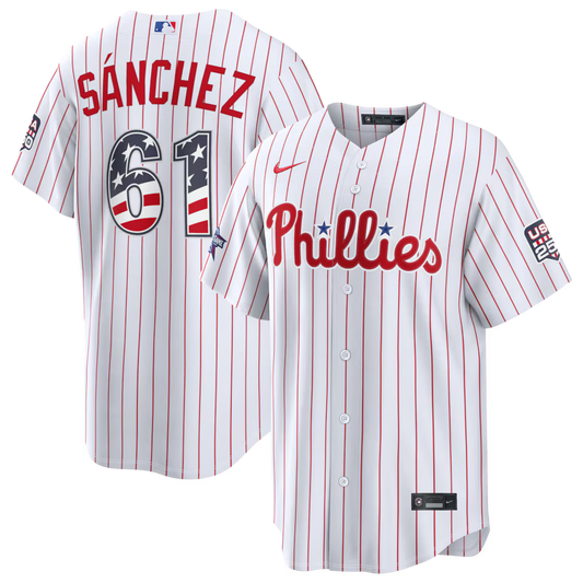 2026 All-Star Edition Stars & Stripes Philadelphia Phillies Cristopher Sánchez Stadium Jersey - White