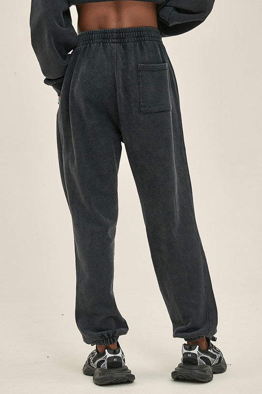 100% Cotton 420GSM Washed Sweatpants