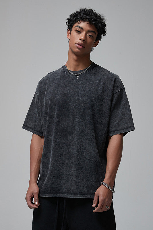 275GSM Double Stitch Sleeve Hem Washed Tee