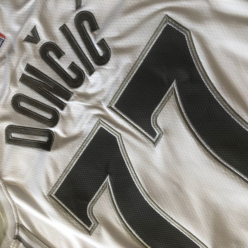 Dallas Mavericks Luka Dončić #77 Throwback  Jersey -  Dense Embroidery