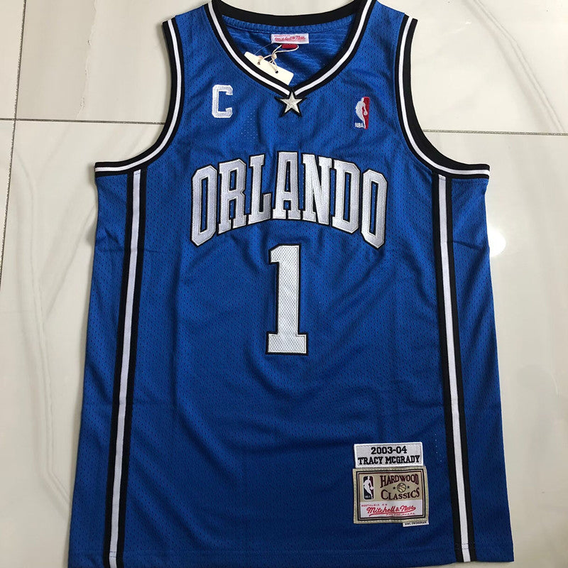 Orlando Magic Tracy McGrady  #1 Standard C Throwback Jersey - Dense Embroidery