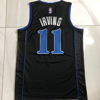 Dallas Mavericks Kyrie Irving #11 Urban Black Throwback Jersey - Dense Embroidery