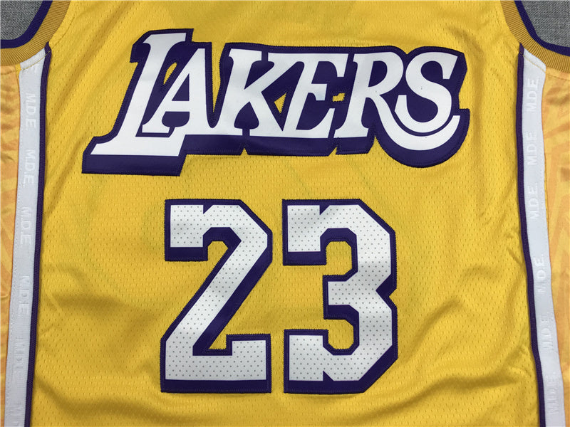 LeBron James Los Angeles Lakers #23 City Edition Swingman Set ― Embroidered