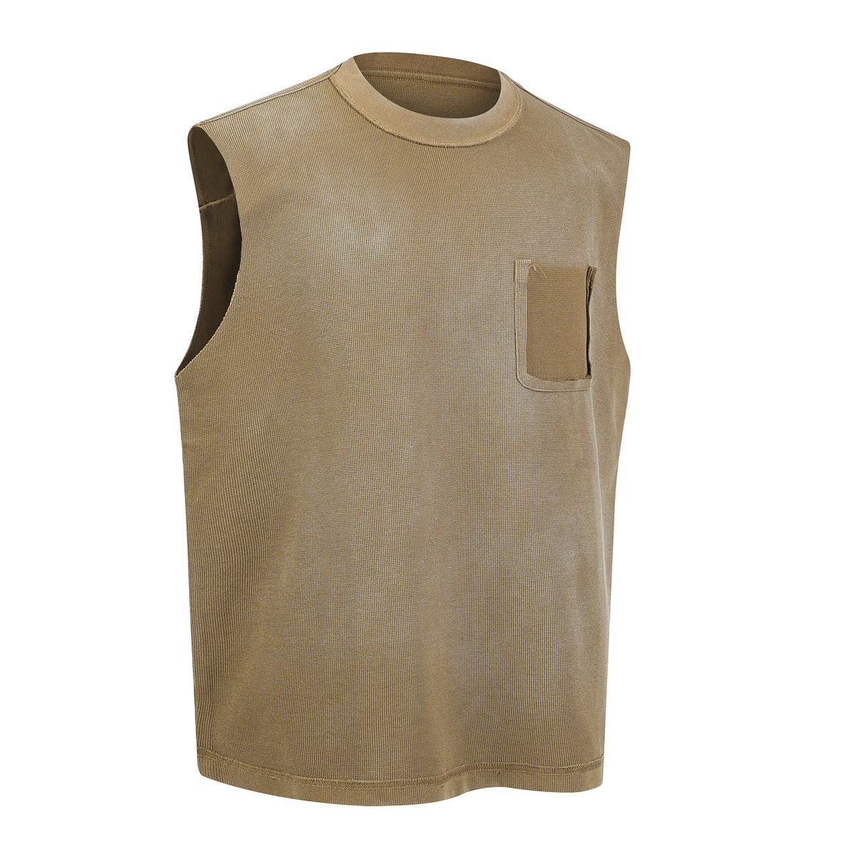325GSM Sun Fade Waffle Material Muscle Tee