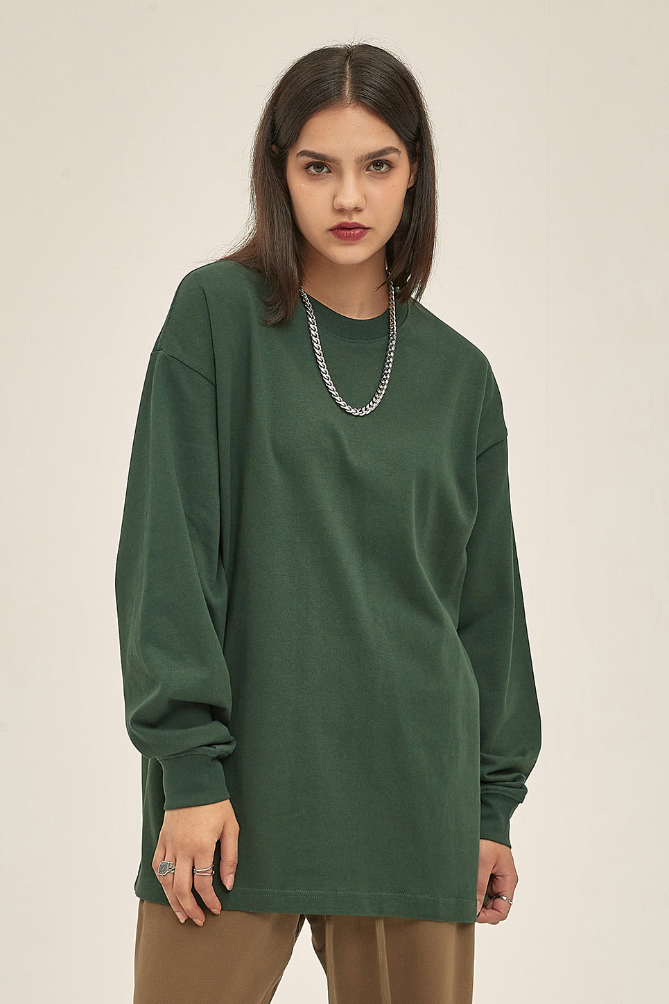 305GSM Oversized Long Sleeve Crew