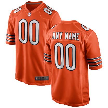 Custom Chicago Bears Orange Game Jersey