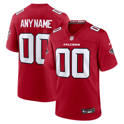 Custom Atlanta Falcons Red Game Jersey