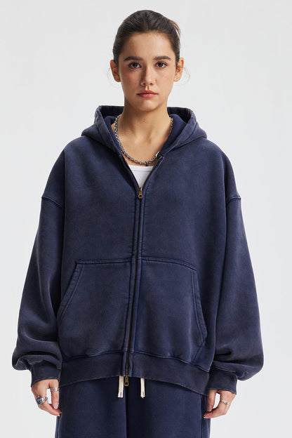 370GSM Pigment Dyed Fleece Boxy Hoodie