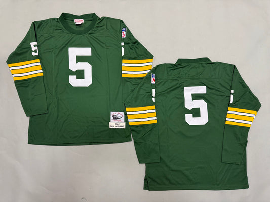 Mens Paul Hornung#5 Green Bay Packers Vintage Throwback Jersey