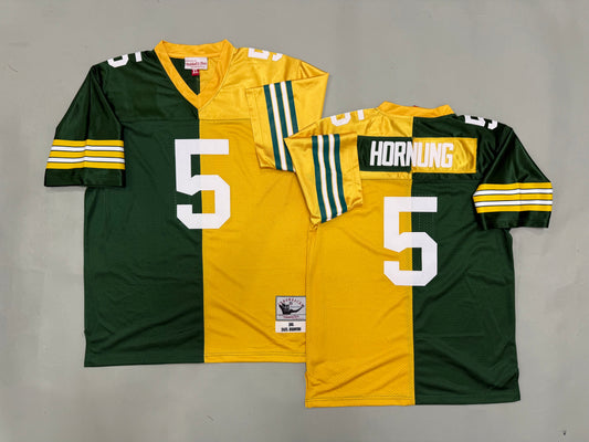 Mens Paul Hornung#5 Green Bay Packers Vintage Throwback Jersey
