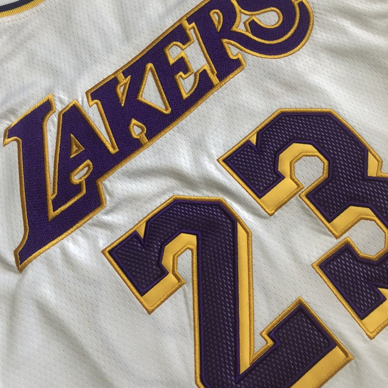 Los Angeles Lakers Kobe Bean Bryant #24 White Throwback Jersey - Dense Embroidery