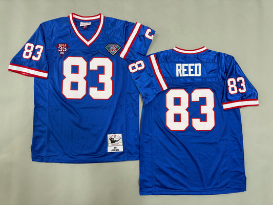 Mens Andre Reed #83 Buffalo Bills Blue 1990 Vintage Throwback Jersey