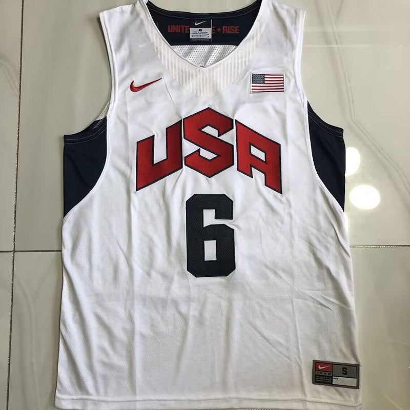 The Dream Team LeBron James #6 Throwback Jersey - Dense Embroidery