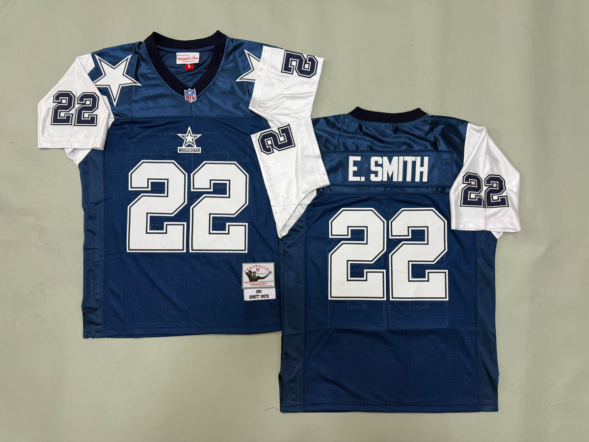 Mens Emmitt Smith#22 Dallas Cowboys Vintage Throwback Jersey