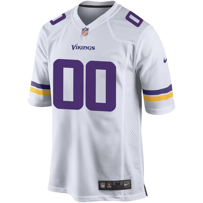 Custom Minnesota Vikings White Game Jersey