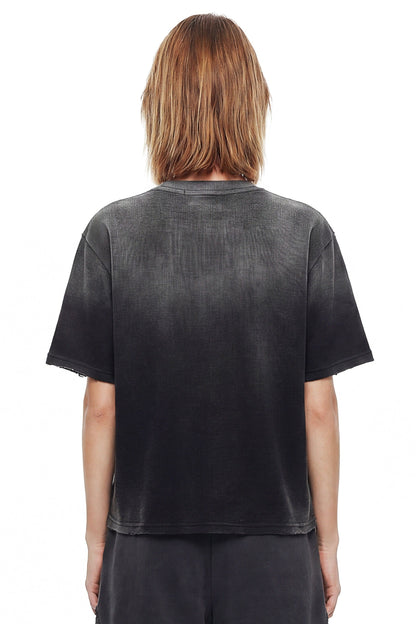 325GSM Sun Fade Distressed Washed Tee