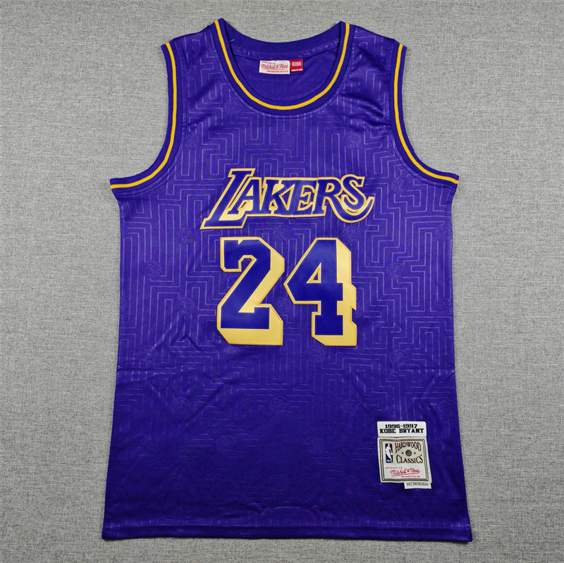 Kobe Bryant #24 Los Angeles Lakers 1996-97 Throwback Embroidered Jersey