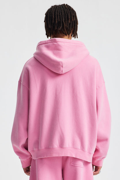 370GSM Pigment Dyed Fleece Boxy Hoodie