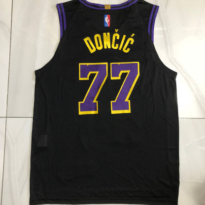 Los Angeles Lakers Luka Dončić #77 black Player Edition - Hot pressing