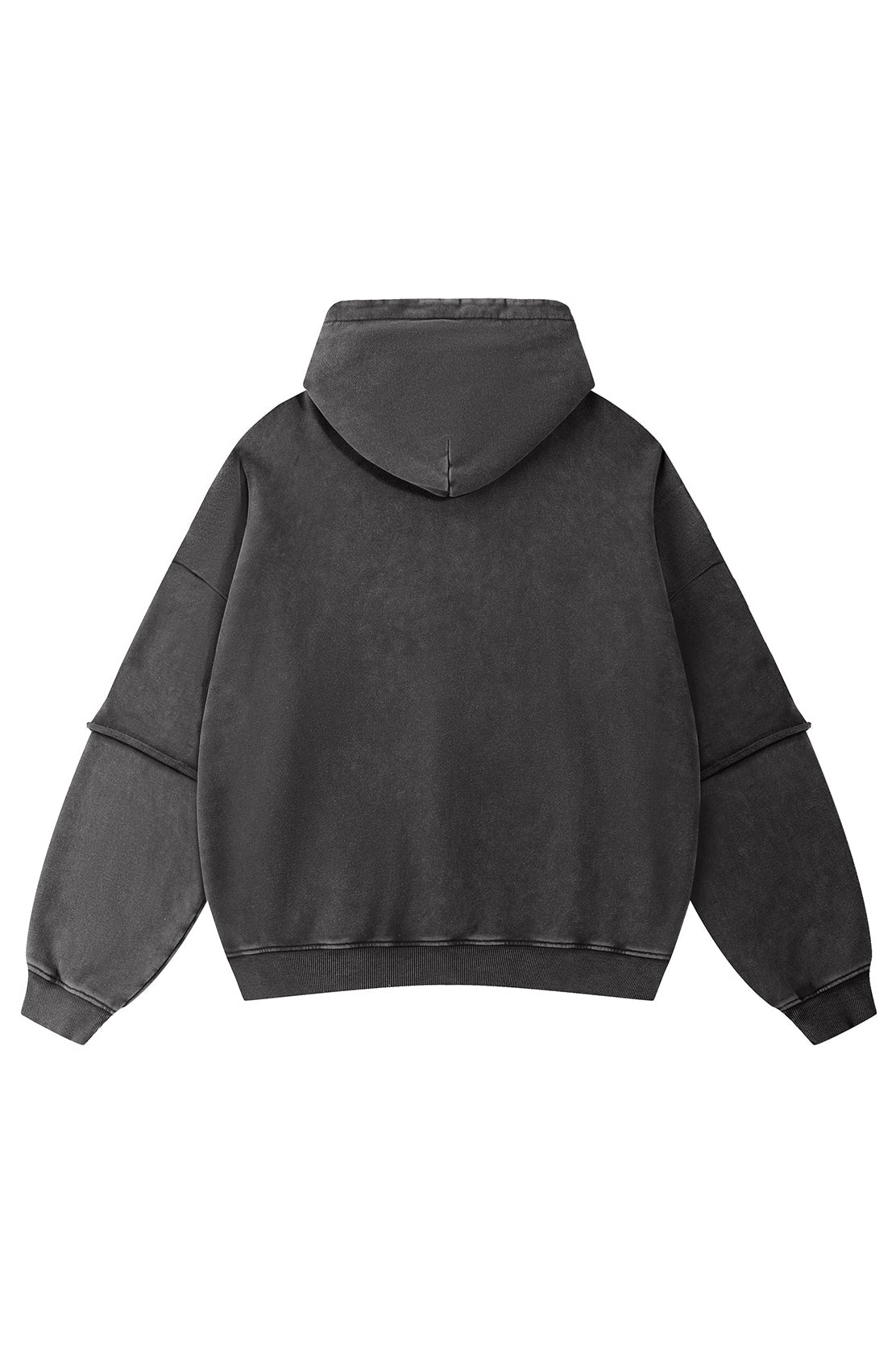 430GSM Fake Double Sleeve Washed Hoodie