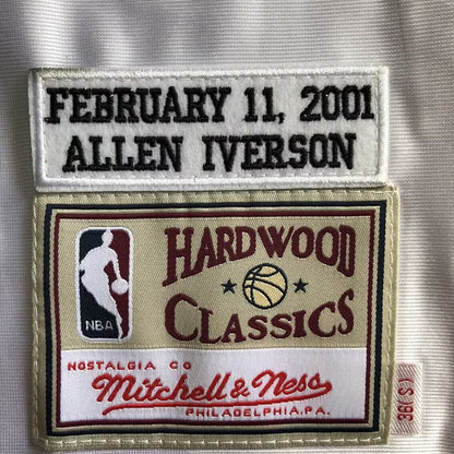 All-Star Allen Iverson #3 white 2001 Dense Embroidery