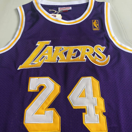 Los Angeles Lakers Kobe Bryant #24 2007-08 Throwback Jersey - Dense Embroidery