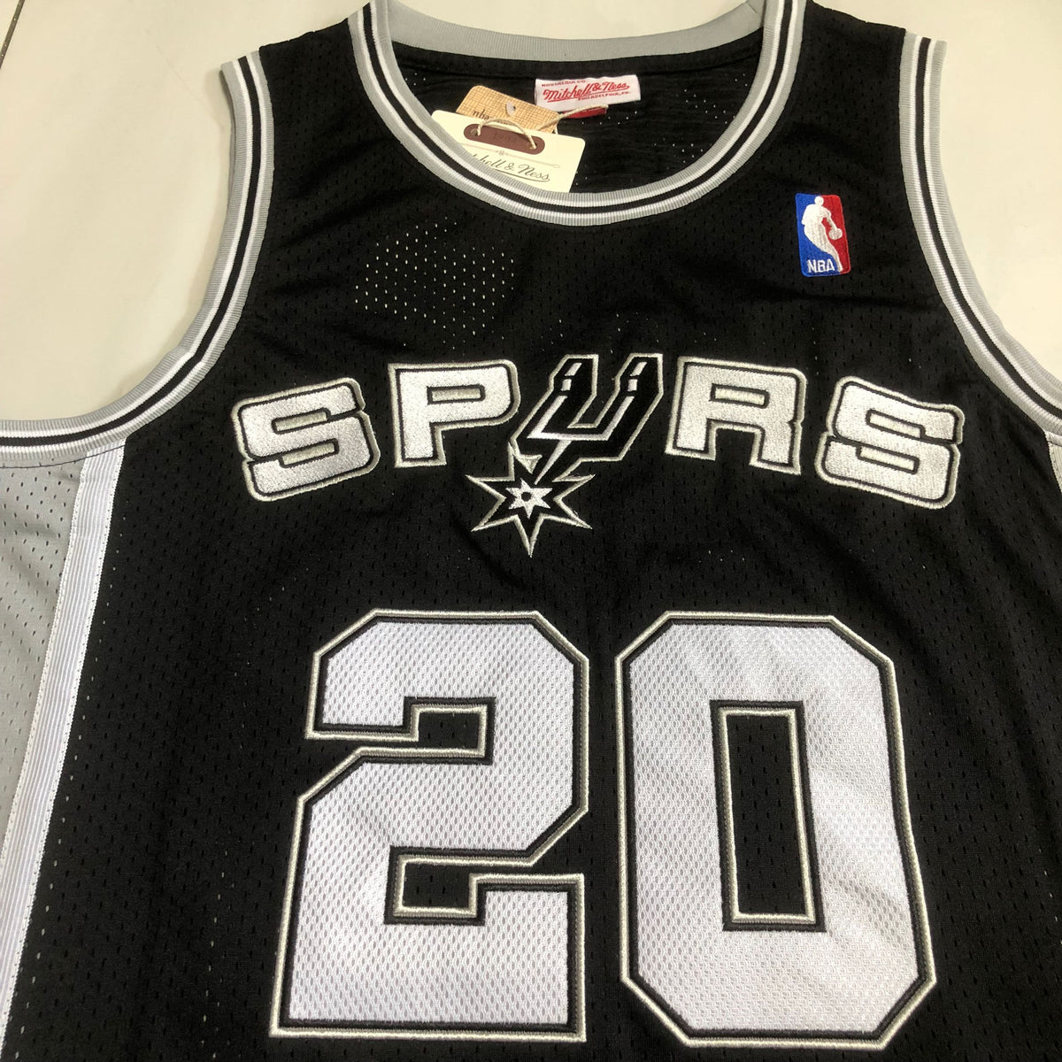 San Antonio Spurs Manu Ginobili #20 black Throwback Jersey - Dense Embroidery