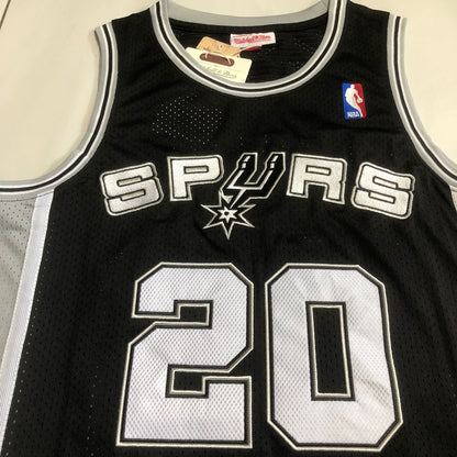 San Antonio Spurs Manu Ginobili #20 black Throwback Jersey - Dense Embroidery