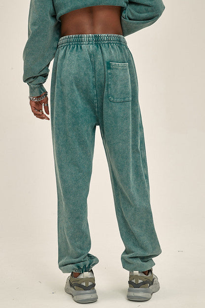 100% Cotton 420GSM Washed Sweatpants