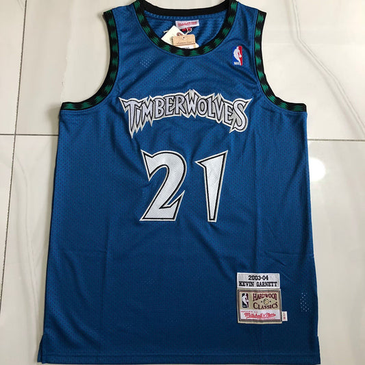 Minnesota Timberwolves Kevin Garnett #21 Dense Embroidery