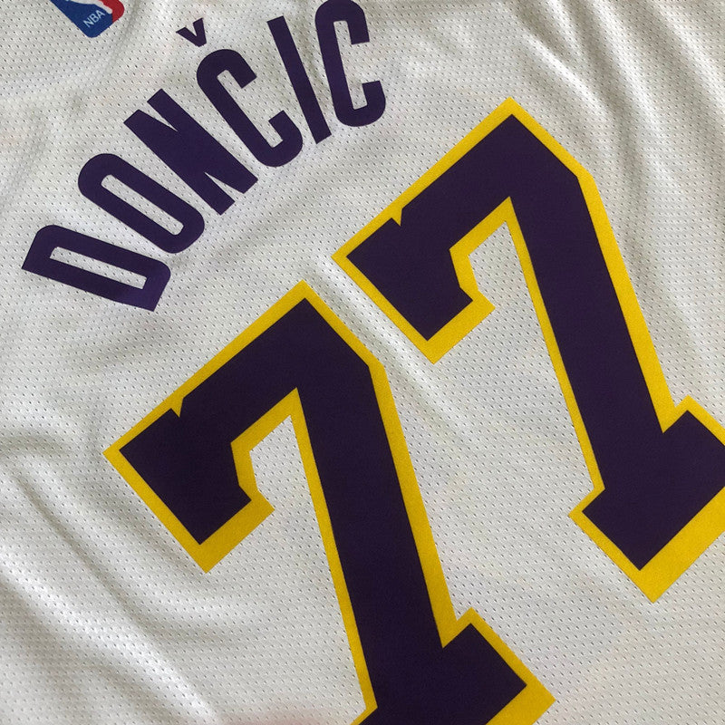 Los Angeles Lakers Luka Dončić #77 White Player Edition - Hot pressing