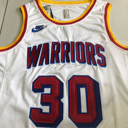Golden State Warriors Stephen Curry #30 white Throwback Jersey -  Dense Embroidery