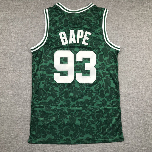 Boston Celtics BAPE #93 Throwback ！ Embroidered Jersey