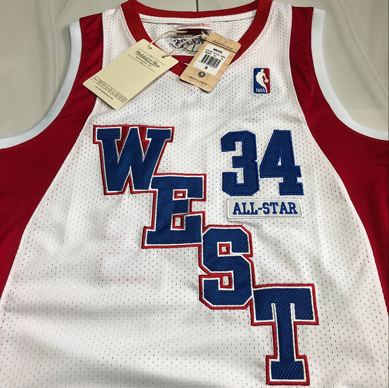 All-Star Shaquille O'Neal #34 Throwback Jersey - Dense Embroidery