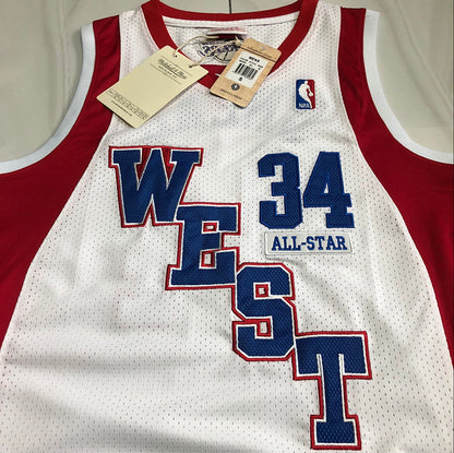 All-Star Shaquille O'Neal #34 Throwback Jersey - Dense Embroidery
