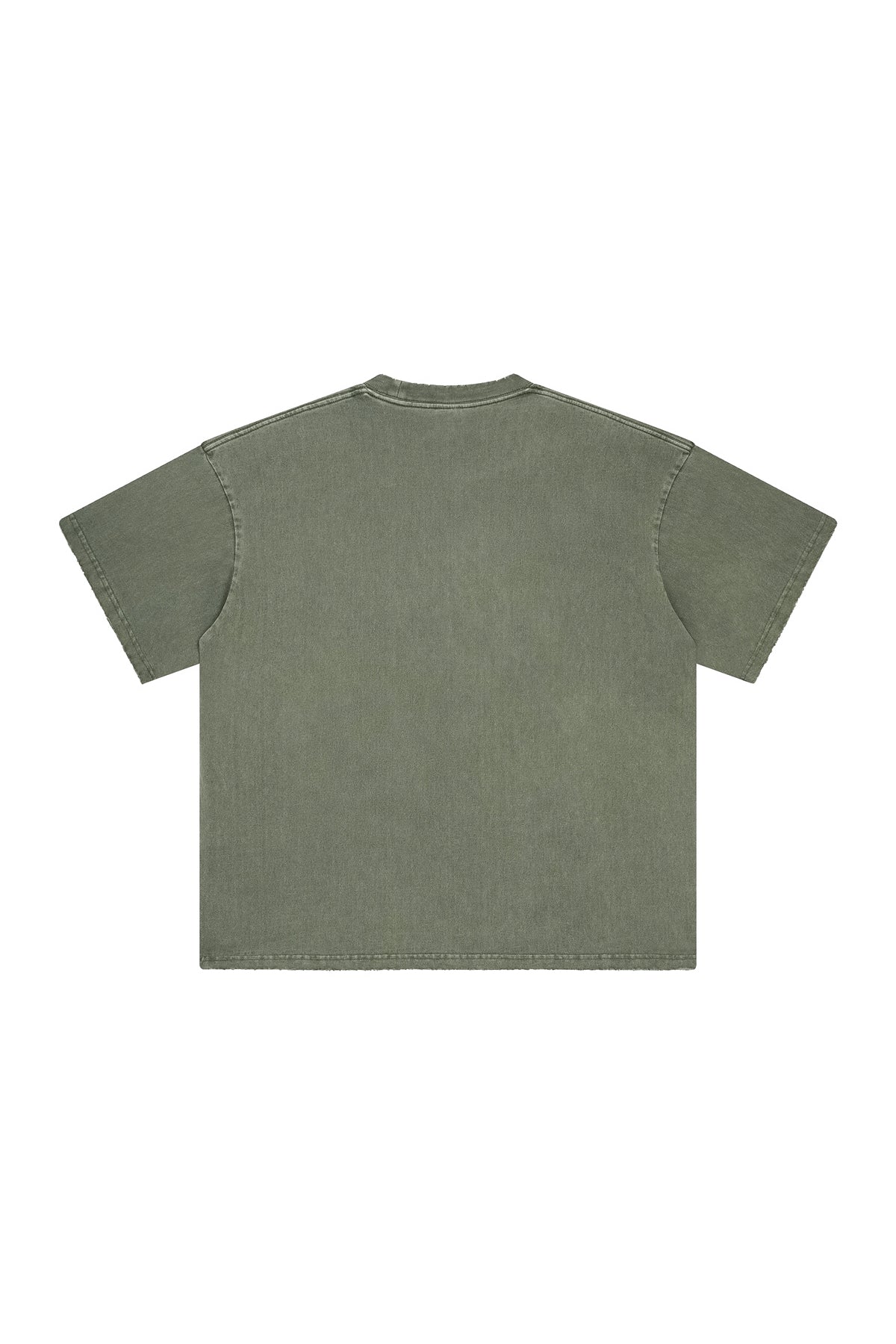 250GSM Distressed Pigment Dyed Washed Tee