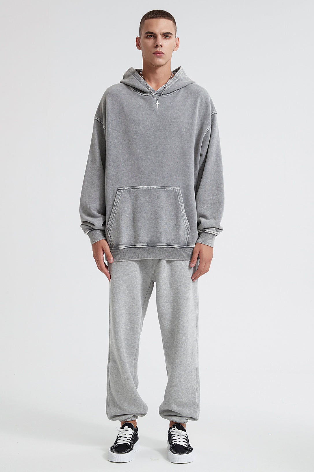 100% Cotton 420GSM Washed Vintage Hoodie