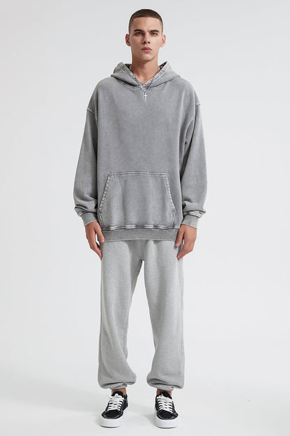 100% Cotton 420GSM Washed Vintage Hoodie