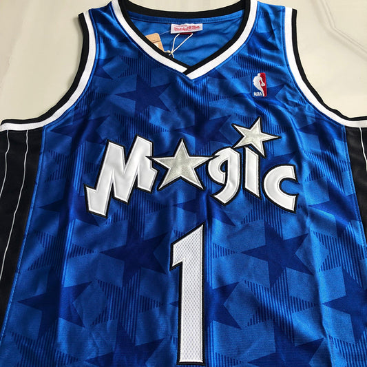 Orlando Magic TRACY MCGRADY #1 blue  2000-01 Throwback Jersey - Dense Embroidery