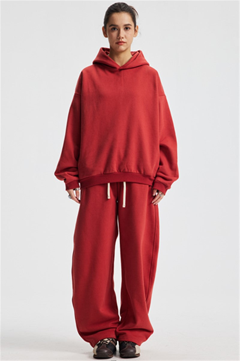 430GSM Boxy Fit Fleece Solid Color Hoodie