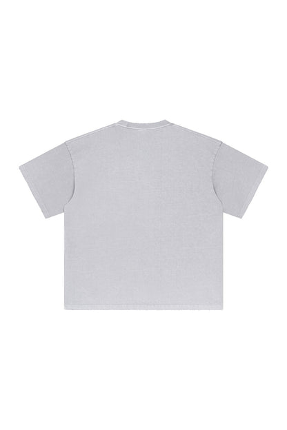 250GSM Distressed Pigment Dyed Washed Tee
