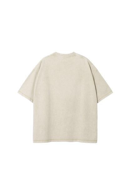 275GSM Double Stitch Sleeve Hem Washed Tee