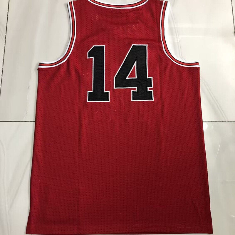 Slam Dunk Shohoku #14 red Throwback Jersey - Dense Embroidery