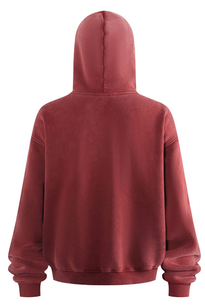 370GSM Boxy Fit Pigment Dyed Washed Hoodie